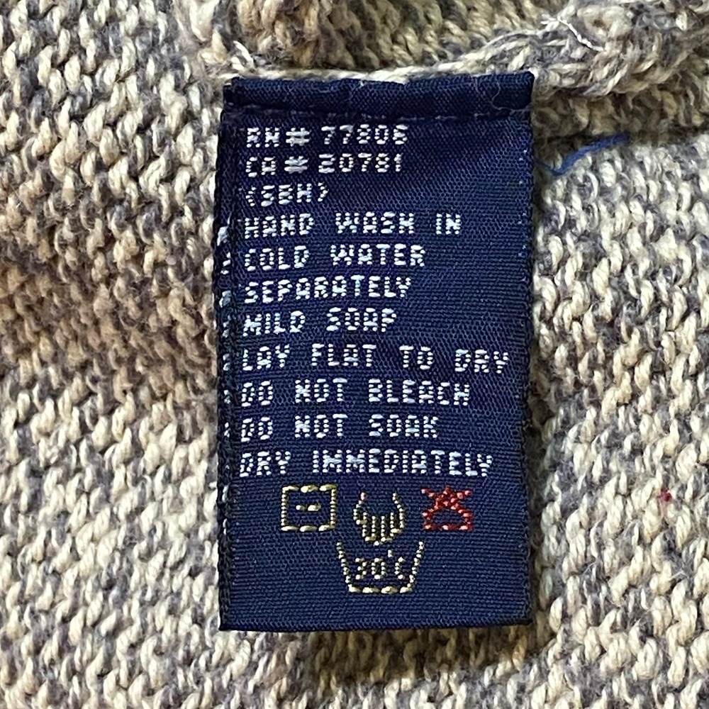 Tommy Hilfiger Sweater Argyle Cotton Knit Preppy Golf Men's Large Vintage Y2K - Picture 8 of 8